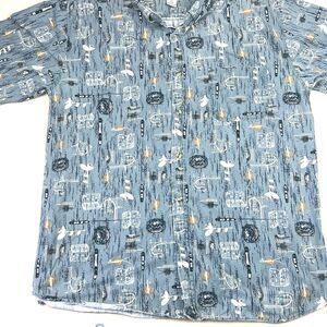 Michael Austin Rugged Wear Size L Fly Fishing Short Sleeve Button Up Shirt